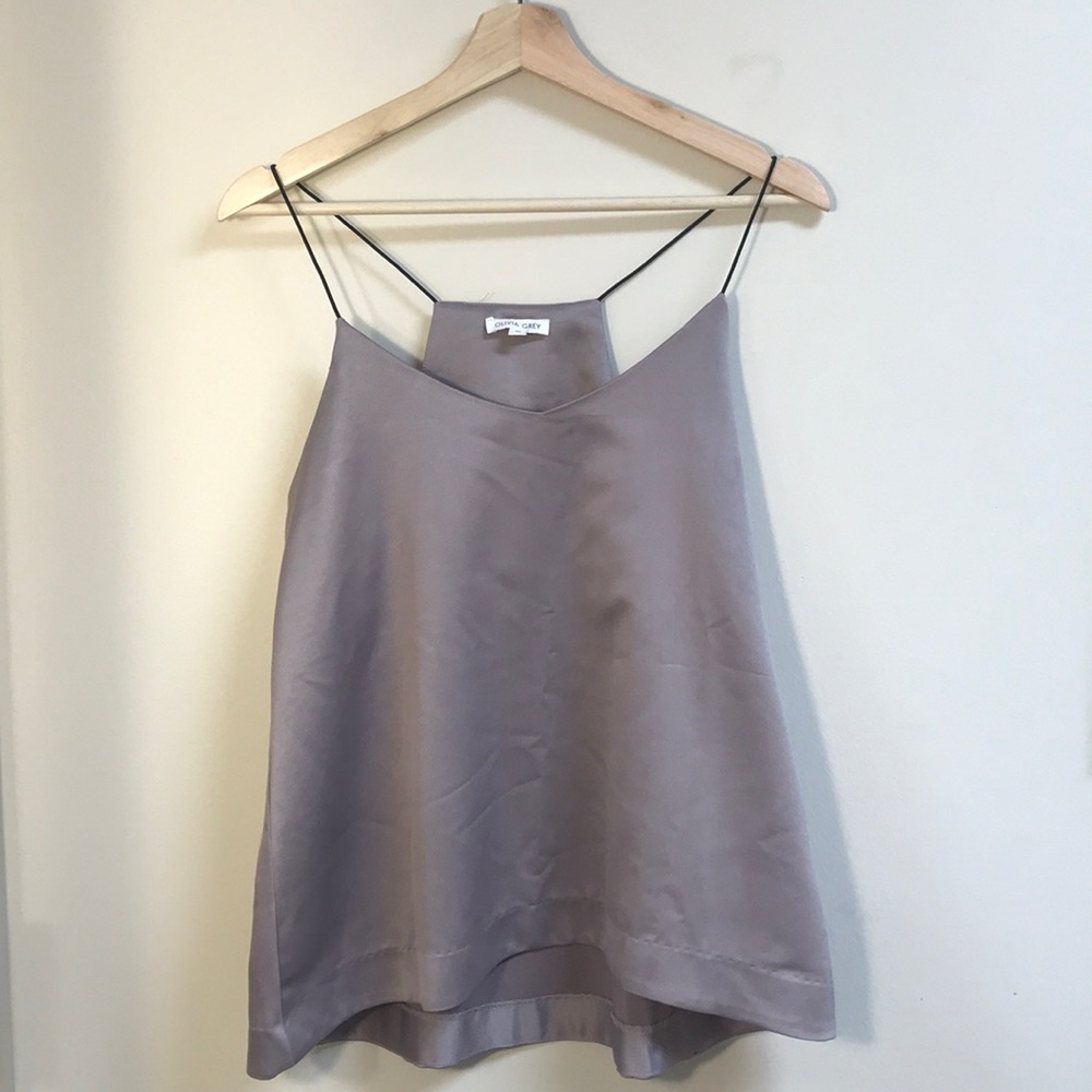 Silky elastic strap top